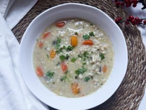 Lemony Chicken & Barley Soup